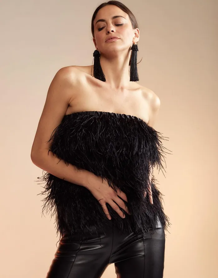 Feather Skirt 8211 Black Women Cynthia Rowley Bottoms