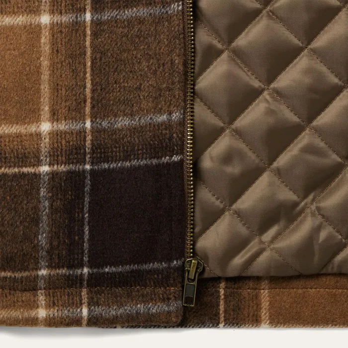 Flannel Shirts Men Stetson Brown Plaid Western Coat Brown