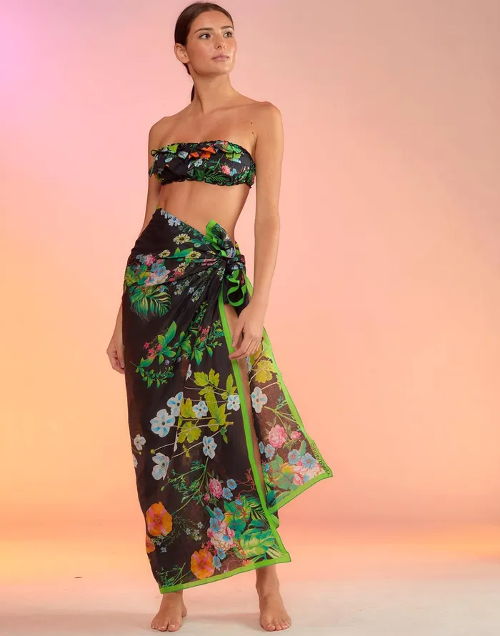 Flirt Sarong 8211 Black Women Cynthia Rowley Surf and Swim
