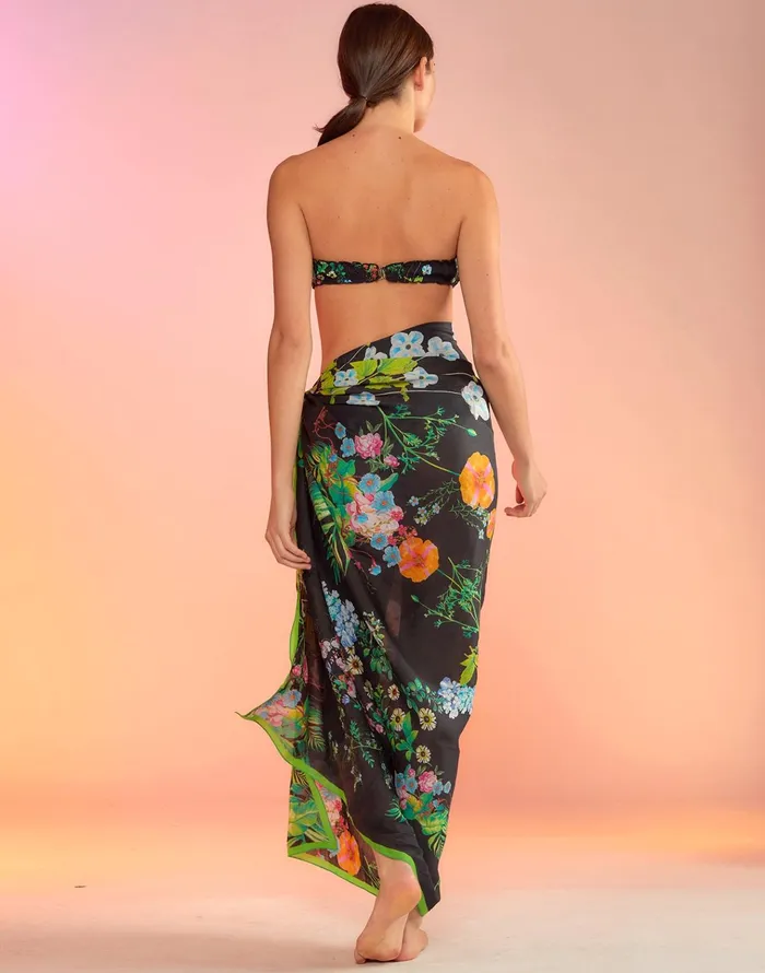 Flirt Sarong 8211 Black Women Cynthia Rowley Surf and Swim