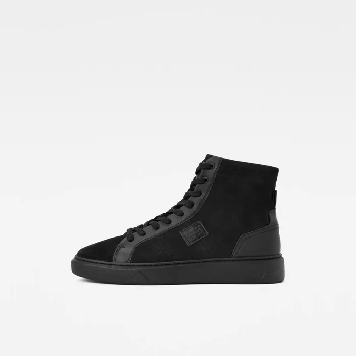 Footwear Men GStar RAW Postino High Nubuck Sneakers Blackblack