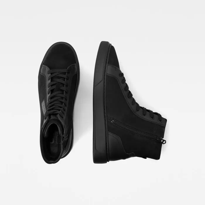 Footwear Men GStar RAW Postino High Nubuck Sneakers Blackblack