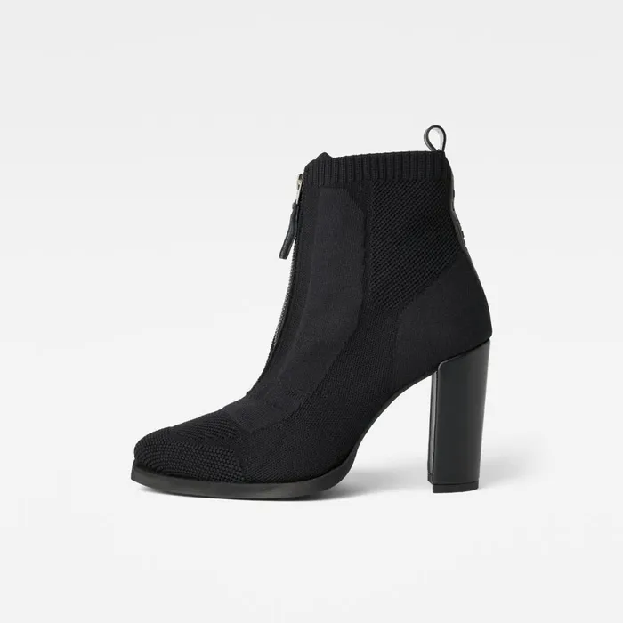 Footwear Women GStar RAW Mysid Mid Knit Zip Boots Black