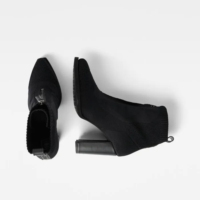 Footwear Women GStar RAW Mysid Mid Knit Zip Boots Black
