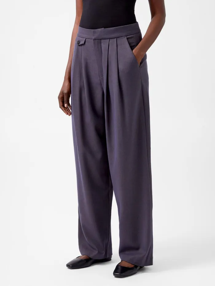 French Connection Carmine Flannel Trousers Charcoal Woman Trousers