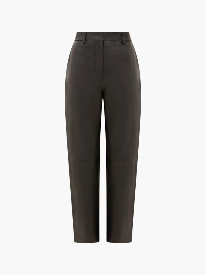 French Connection Connie Leather Trousers Black Woman Coords