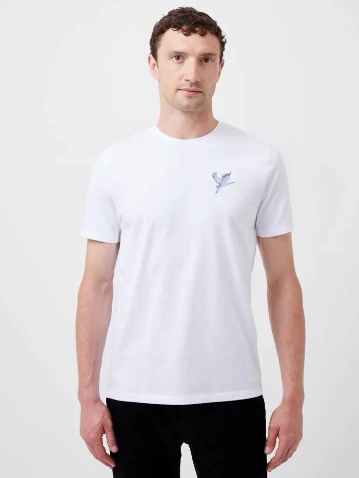 French Connection Cormorant Organic Graphic TShirt White Man TShirts and Polo Shirts French Connection Cormorant Organic Graphic TShirt White Man TShirts and Polo Shirts