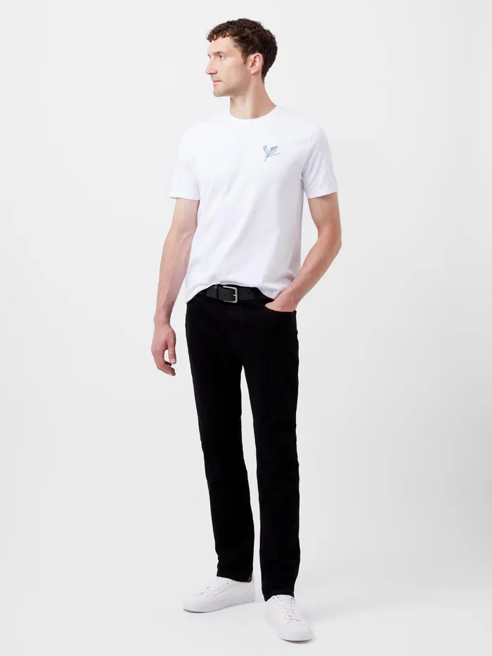 French Connection Cormorant Organic Graphic TShirt White Man TShirts and Polo Shirts