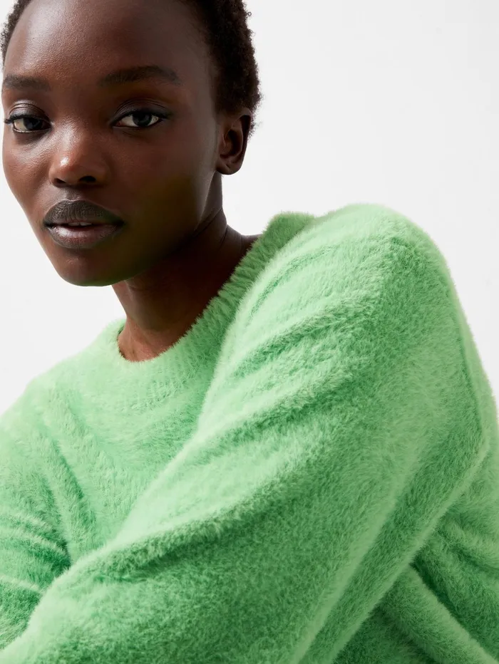 French Connection Jacelin Fluffy Crew Neck Jumper 8211 Vivid Green Woman Jumpers and Cardigans French Connection Jacelin Fluffy Crew Neck Jumper 8211 Vivid Green Woman Jumpers and Cardigans