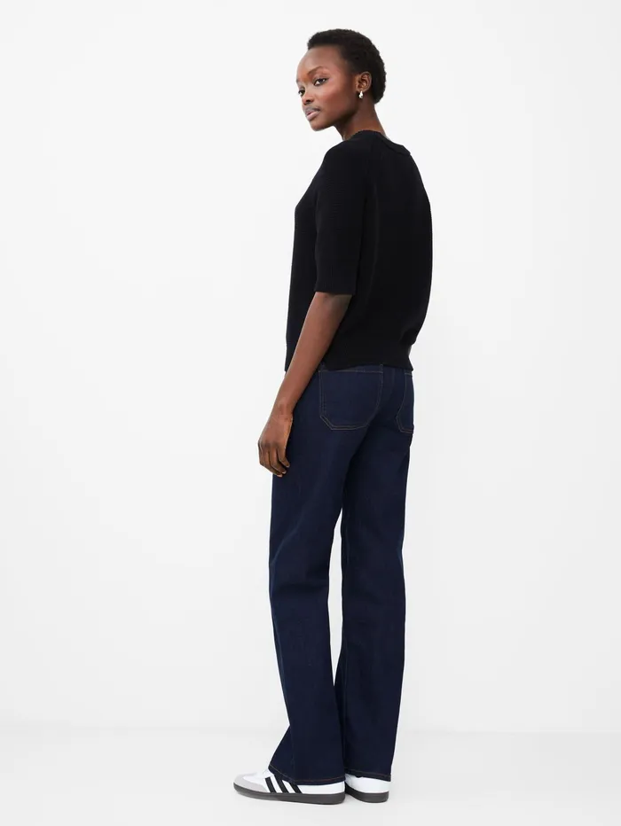 French Connection Lily Mozart Short Sleeve Jumper Moonless Night Woman Jumpers and Cardigans