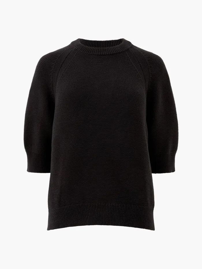French Connection Lily Mozart Short Sleeve Jumper Moonless Night Woman Jumpers and Cardigans