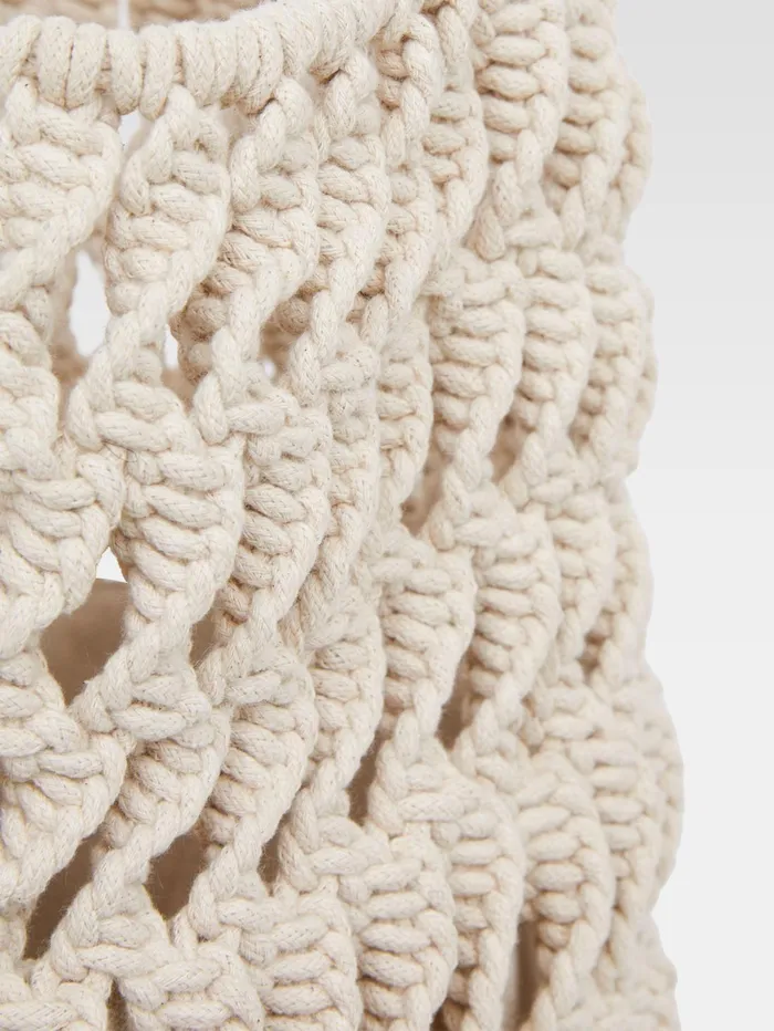 French Connection Macrame Bag Ecru Woman Bags and Purses