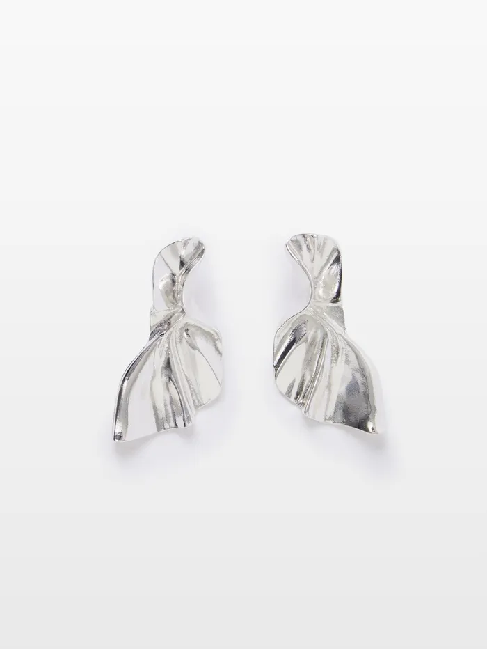 French Connection Melton Metal Stud Earrings Silver Woman Jewellery