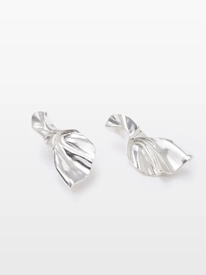 French Connection Melton Metal Stud Earrings Silver Woman Jewellery