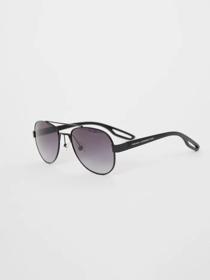 French Connection Metal DFrame Sunglasses Black Man Sunglasses