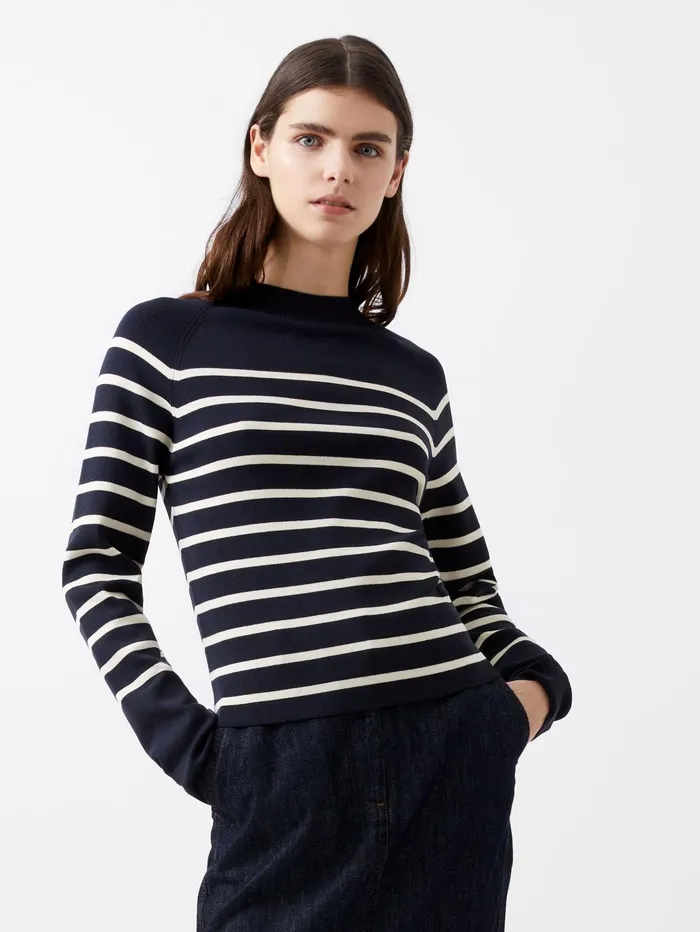 French Connection Milena Striped Jumper MarineClassic Cream Woman Jumpers and Cardigans French Connection Milena Striped Jumper MarineClassic Cream Woman Jumpers and Cardigans