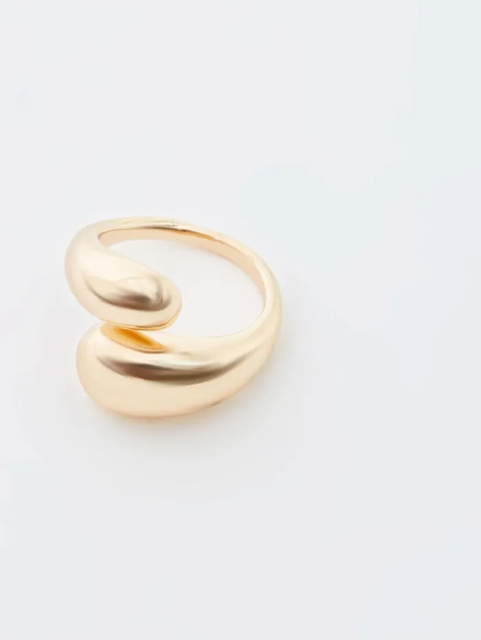 French Connection Molten Twist Ring Gold Woman Jewellery