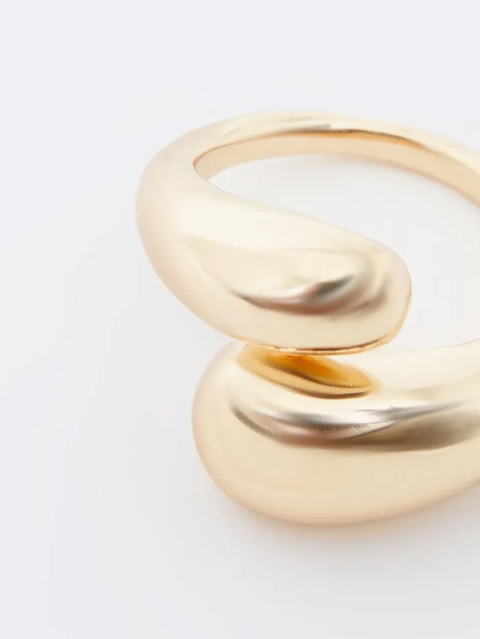 French Connection Molten Twist Ring Gold Woman Jewellery