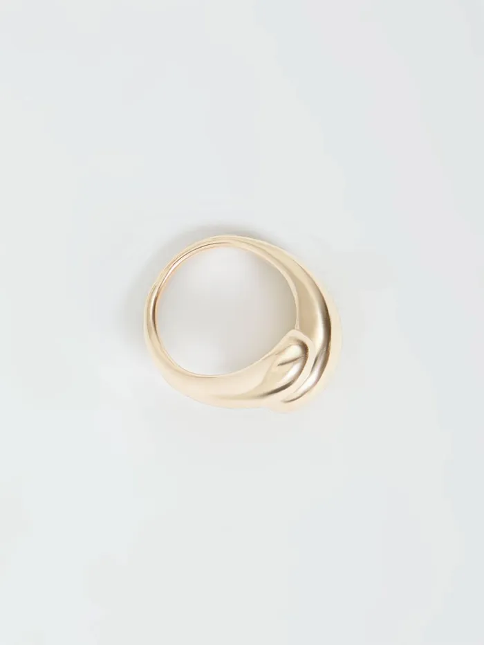 French Connection Molten Twist Ring Gold Woman Jewellery