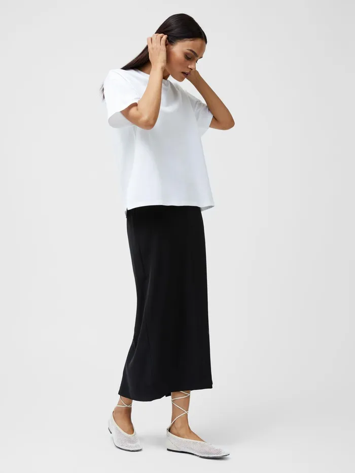 French Connection Rallie Oversized TShirt Linen White Woman Tops