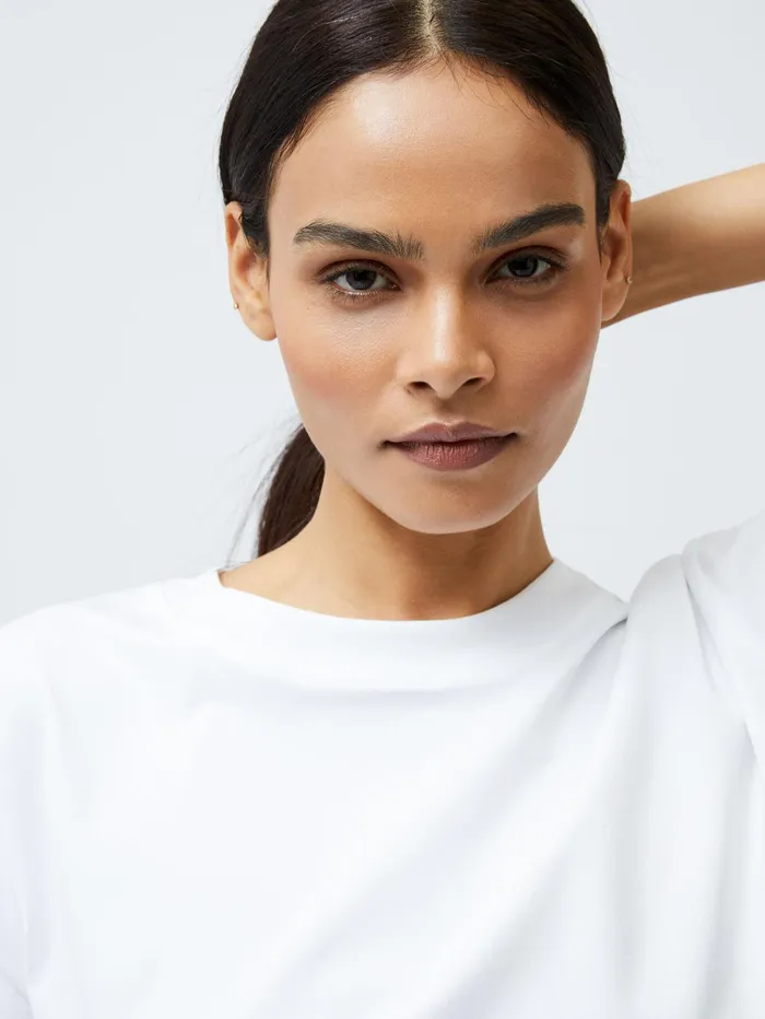 French Connection Rallie Oversized TShirt Linen White Woman Tops