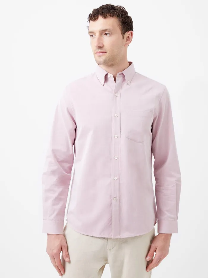 French Connection Regular Fit Button Down Oxford Shirt Pink Man Shirts