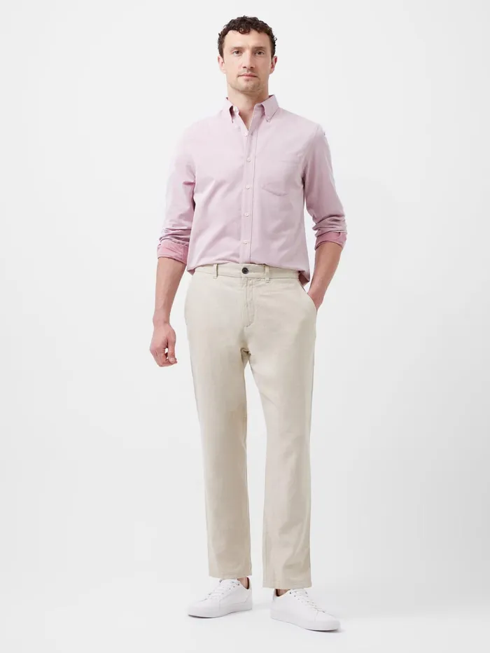 French Connection Regular Fit Button Down Oxford Shirt Pink Man Shirts