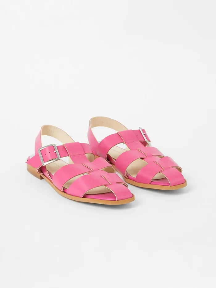 French Connection SW X Luisa Fisherman Caged Sandals Fuschia Woman Shoes