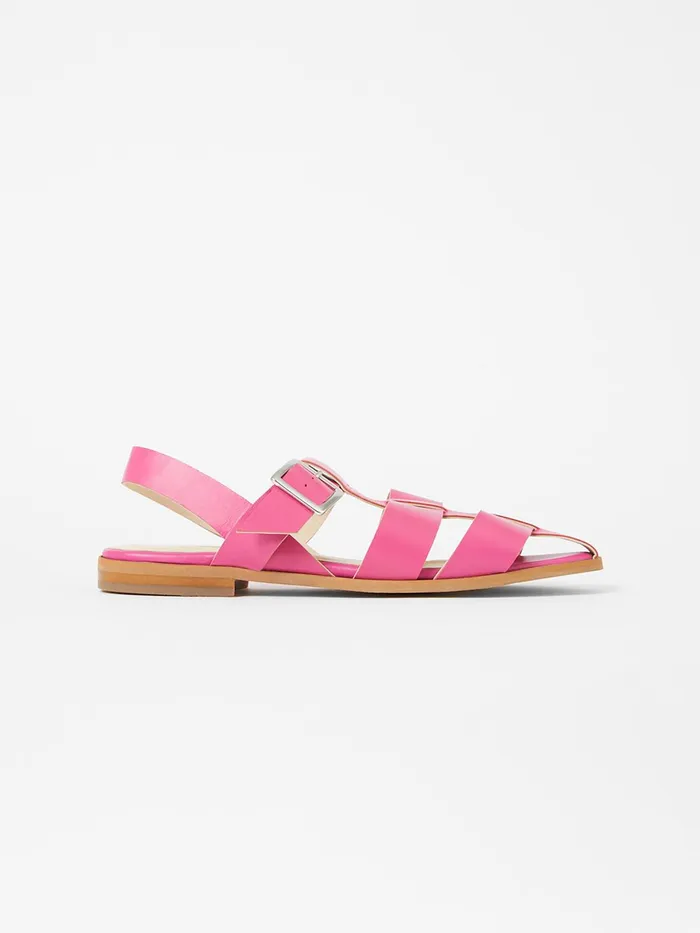 French Connection SW X Luisa Fisherman Caged Sandals Fuschia Woman Shoes