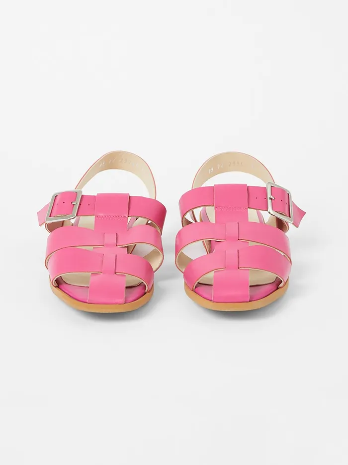 French Connection SW X Luisa Fisherman Caged Sandals Fuschia Woman Shoes