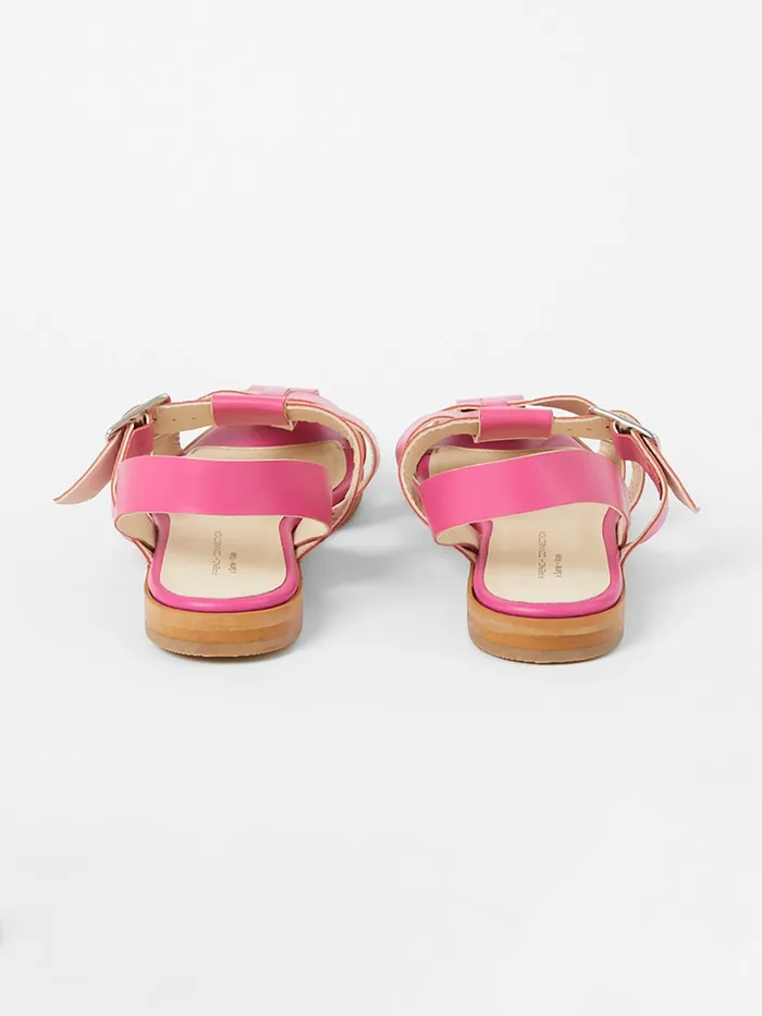 French Connection SW X Luisa Fisherman Caged Sandals Fuschia Woman Shoes