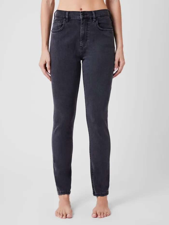 French Connection Soft Stretch Denim High Rise Skinny Jeans 30 Inch Charcoal Woman Trousers French Connection Soft Stretch Denim High Rise Skinny Jeans 30 Inch Charcoal Woman Trousers