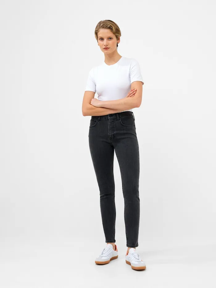 French Connection Soft Stretch Denim High Rise Skinny Jeans 30 Inch Charcoal Woman Trousers