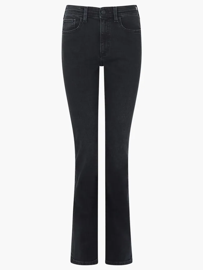 French Connection Stretch Denim Bootcut Full Length Jeans 34 Inch Black Woman Trousers