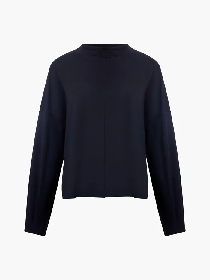 French Connection Turtleneck Cut Long Sleeve Top Black Woman Tops