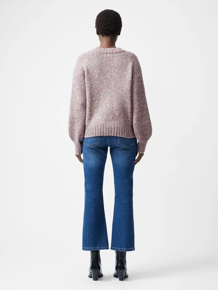 French Connection Tweed VNeck Jumper Multi Woman Jumpers and Cardigans