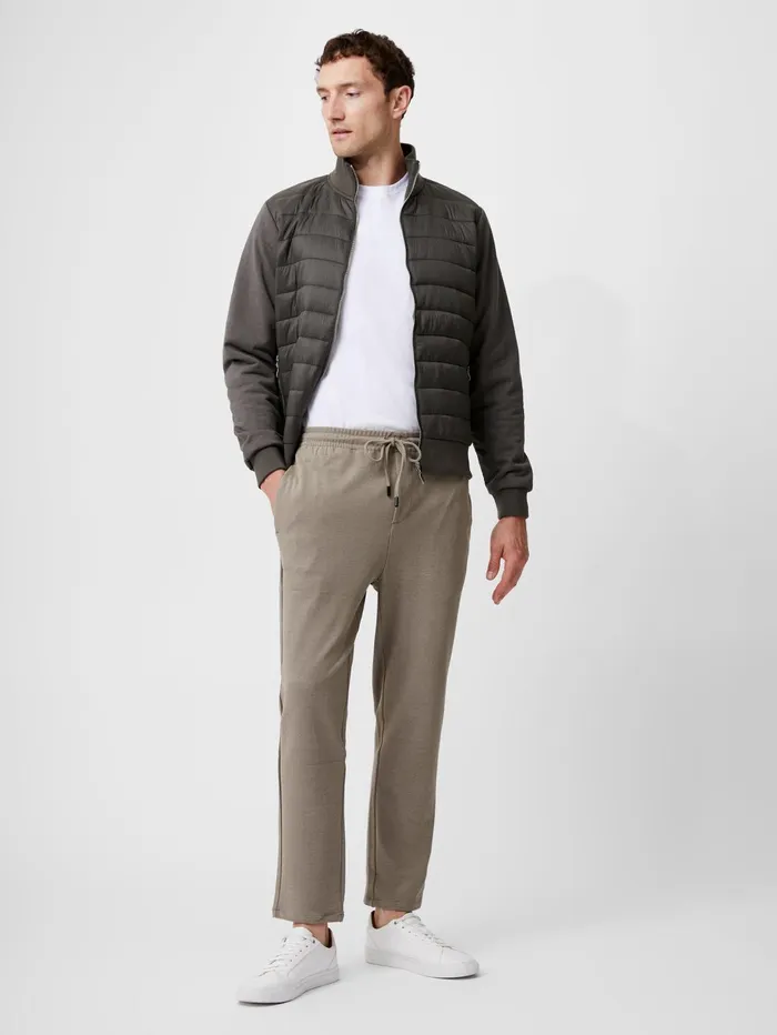 French Connection Twill Tie Waistband Joggers Sand Man Trousers