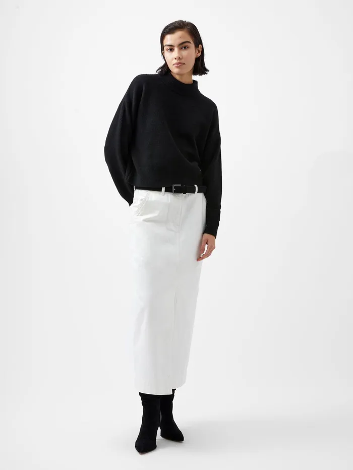 French Connection Vhari Recycled Crew Neck Jumper Black Woman Jumpers and Cardigans