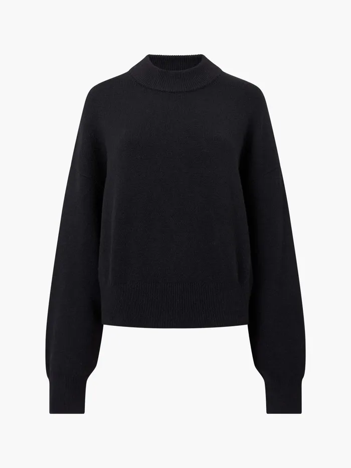 French Connection Vhari Recycled Crew Neck Jumper Black Woman Jumpers and Cardigans
