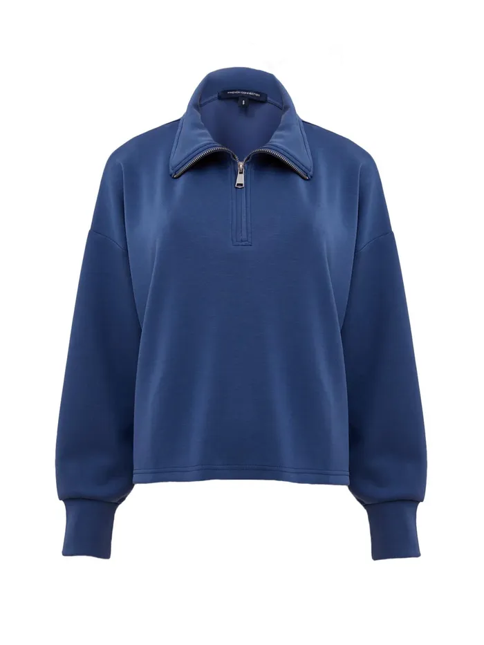 French Connection Wren Half Zip Sweater Midnight Blue Woman Jumpers and Cardigans