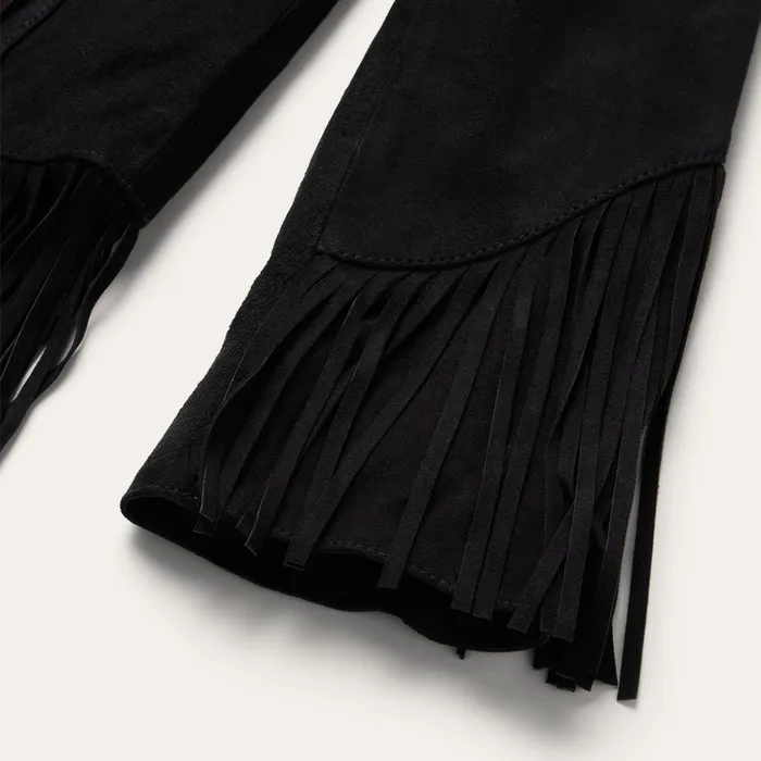 Fringe Jackets Women Stetson Fringe Suede Jacket Black