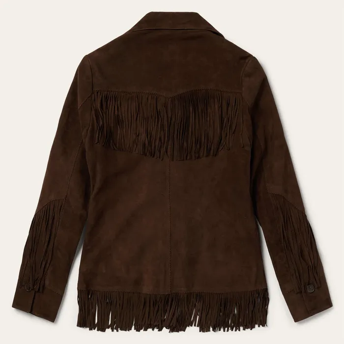 Fringe Jackets Women Stetson Fringe Suede Jacket Chocolate