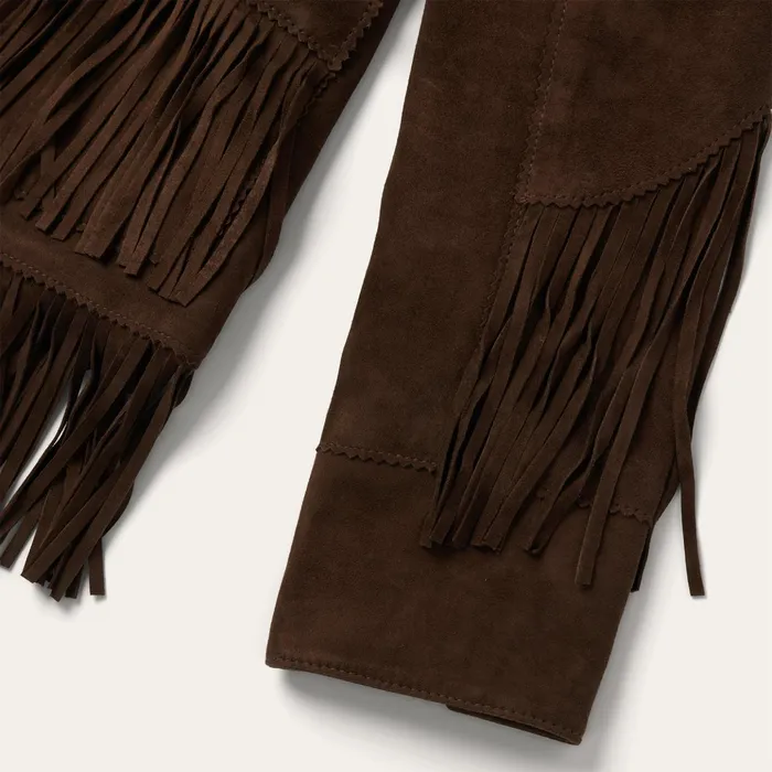 Fringe Jackets Women Stetson Fringe Suede Jacket Chocolate