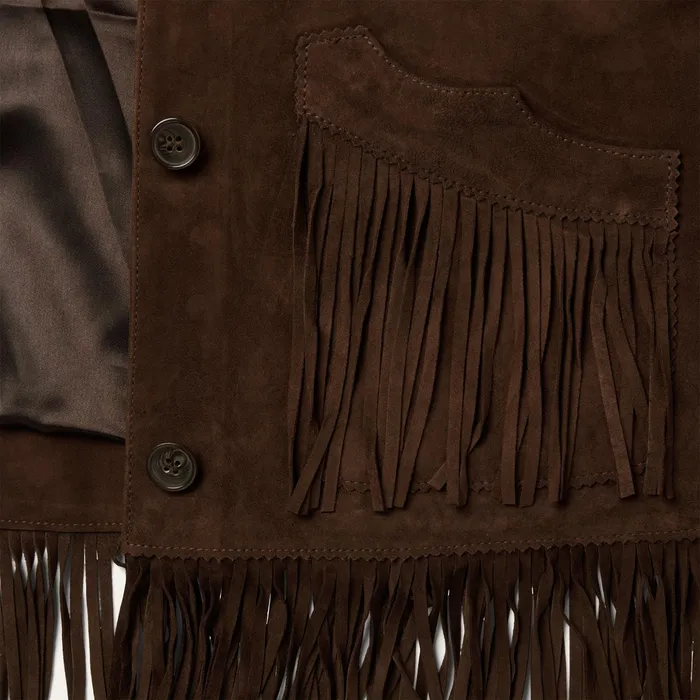 Fringe Jackets Women Stetson Fringe Suede Jacket Chocolate
