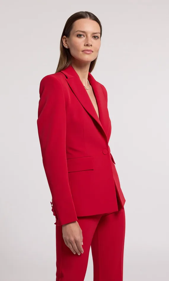 Generation Love Clothing Aimee Crepe Blazer Ruby Women Blazers and Jackets