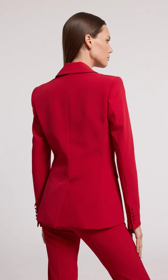 Generation Love Clothing Aimee Crepe Blazer Ruby Women Blazers and Jackets