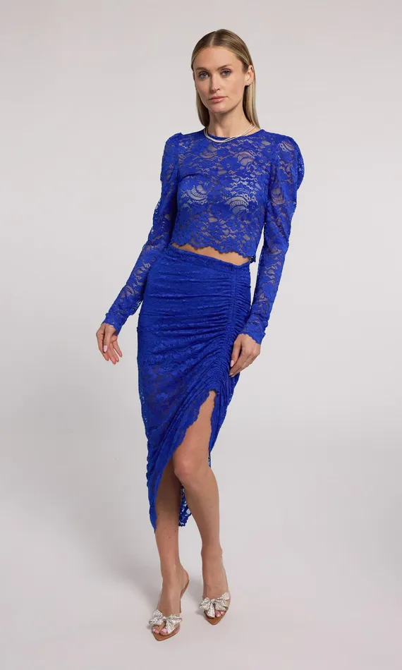 Generation Love Clothing Safia Lace Top Ultramarine Women Tops