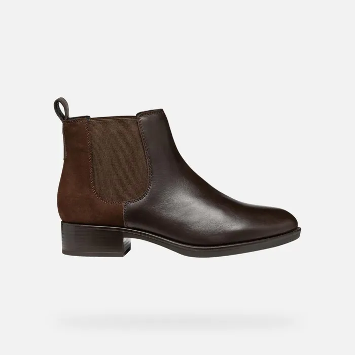 Geox Ankle Boots FELICITY WOMAN Dark Brown Chelsea Boots Dark Brown 8211 Woman