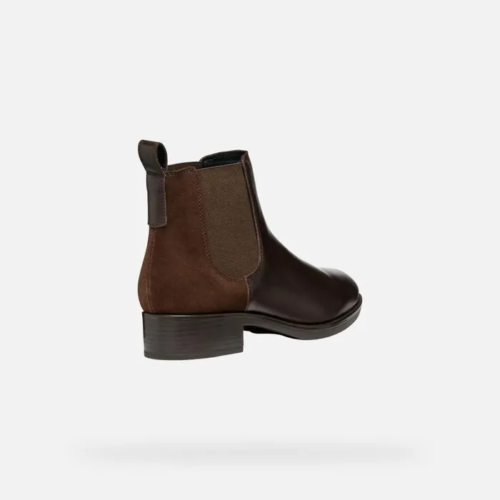 Geox Ankle Boots FELICITY WOMAN Dark Brown Chelsea Boots Dark Brown 8211 Woman