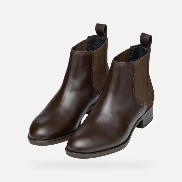 Geox Ankle Boots FELICITY WOMAN Dark Brown Chelsea Boots Dark Brown 8211 Woman